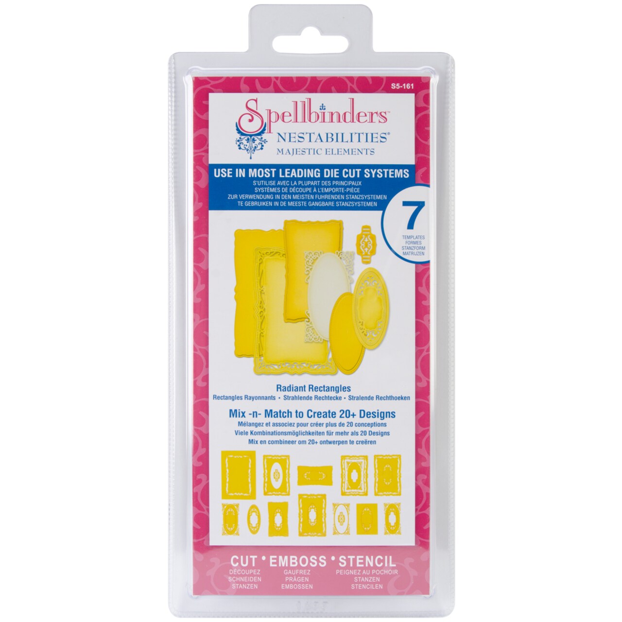 Spellbinders Nestabilities Majestic Elements Dies-Radiant Rectangles